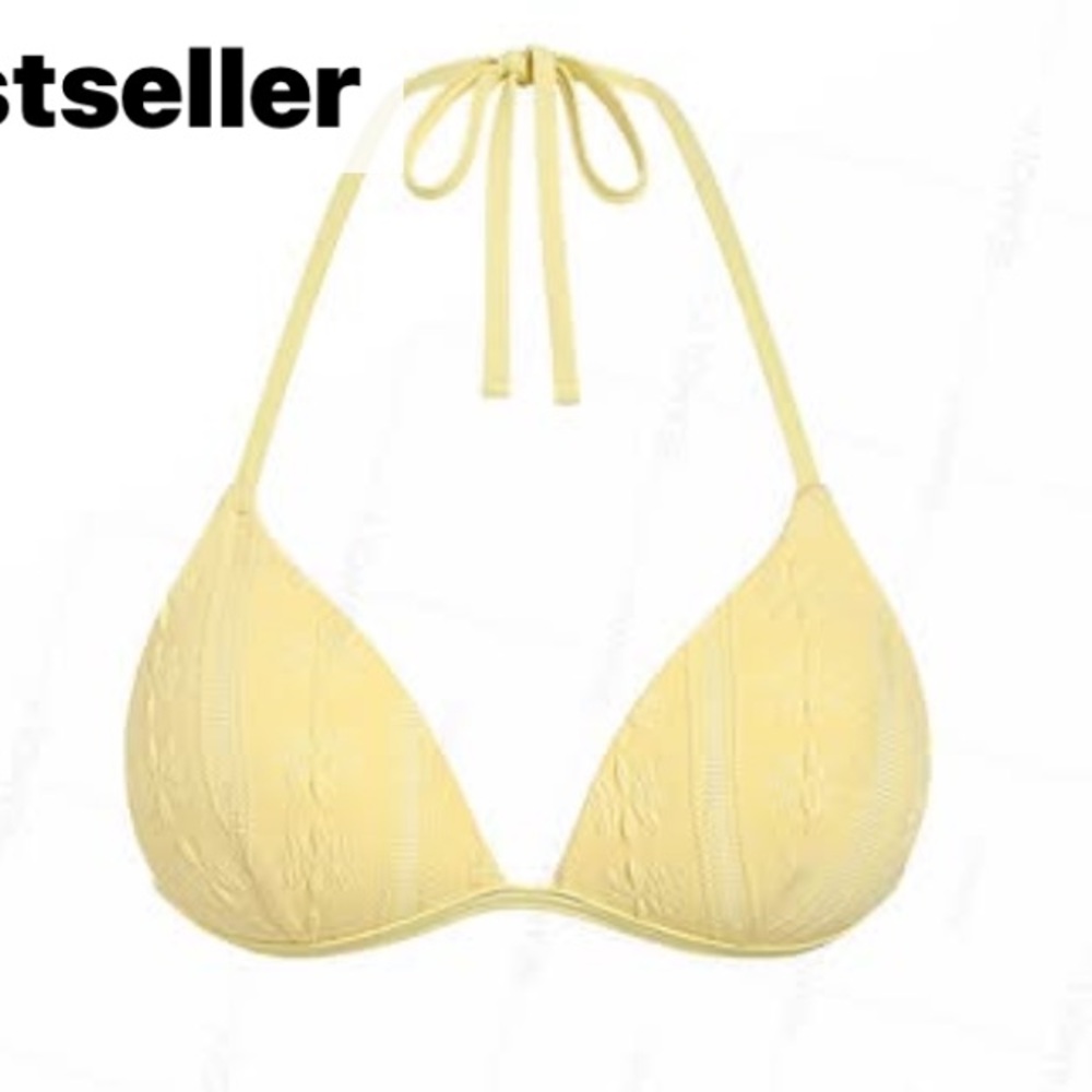NWOT Seamolly Embroidered Yellow Bikini Top